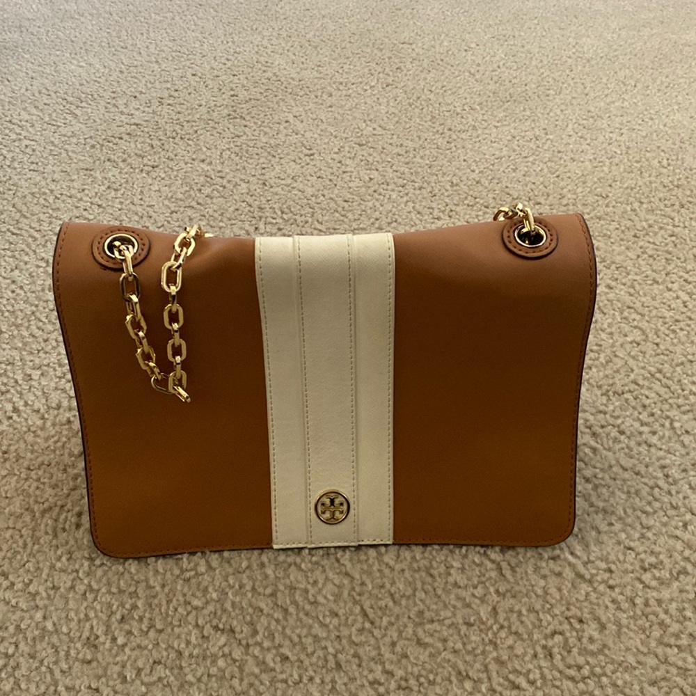 Tory Burch Robinson Striped Handbag